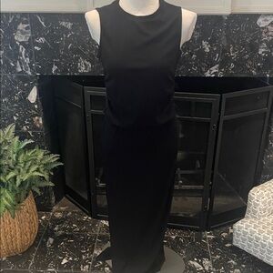 Elegant Black Sleeveless 2 piece